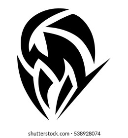 Tattoo tribal vector design sketch. Single sleeve pattern arm. Simple logo. Designer isolated abstract element for arm, leg , shoulder men and women on white background.