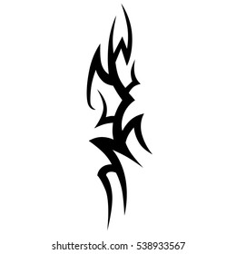 Tattoo tribal vector design sketch. Single sleeve pattern arm. Simple logo. Designer simple element for arm, leg , shoulder men and women. Abstract  illustration.