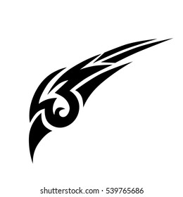 Tattoo tribal vector design sketch. Single sleeve pattern arm. Simple logo. Designer simple element for arm, leg , shoulder men and women. Abstract  illustration.
