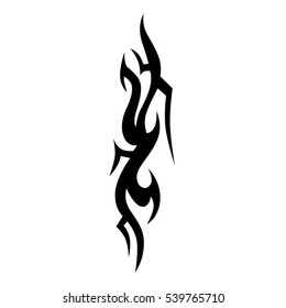 Tattoo tribal vector design sketch. Single sleeve pattern arm. Simple logo. Designer simple element for arm, leg , shoulder men and women. Abstract  illustration.