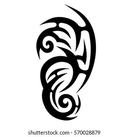 Tattoo Sketch Tribal Vector Designs Simple Stock Vector (Royalty Free ...