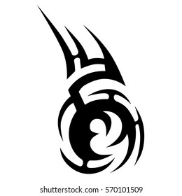 Tattoo tribal vector design sketch. Single sleeve pattern arm. Simple logo. Designer simple element for arm, leg , shoulder men and women. Abstract  illustration.