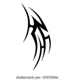 Tattoo tribal vector design sketch. Single sleeve pattern arm. Simple logo. Designer simple element for arm, leg , shoulder men and women. Abstract  illustration.