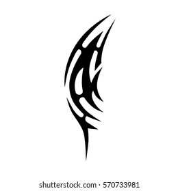 Tattoo tribal vector design sketch. Single sleeve pattern arm. Simple logo. Designer simple element for arm, leg , shoulder men and women. Abstract  illustration.