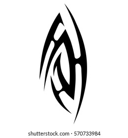 Tattoo tribal vector design sketch. Single sleeve pattern arm. Simple logo. Designer simple element for arm, leg , shoulder men and women. Abstract  illustration.