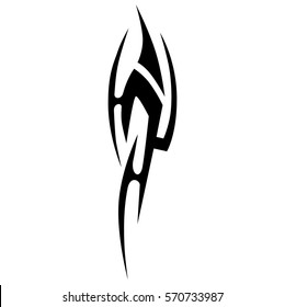 Tattoo tribal vector design sketch. Single sleeve pattern arm. Simple logo. Designer simple element for arm, leg , shoulder men and women. Abstract  illustration.