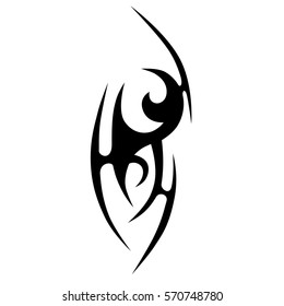 Tattoo tribal vector design sketch. Single sleeve pattern arm. Simple logo. Designer simple element for arm, leg , shoulder men and women. Abstract  illustration.