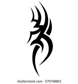 Tattoo tribal vector design sketch. Single sleeve pattern arm. Simple logo. Designer simple element for arm, leg , shoulder men and women. Abstract  illustration.