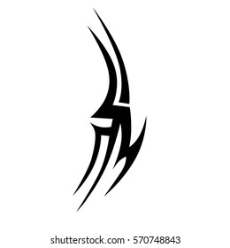 Tattoo tribal vector design sketch. Single sleeve pattern arm. Simple logo. Designer simple element for arm, leg , shoulder men and women. Abstract  illustration.