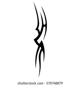 Tattoo tribal vector design sketch. Single sleeve pattern arm. Simple logo. Designer simple element for arm, leg , shoulder men and women. Abstract  illustration.