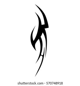 Tattoo tribal vector design sketch. Single sleeve pattern arm. Simple logo. Designer simple element for arm, leg , shoulder men and women. Abstract  illustration.