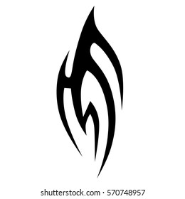 Tattoo tribal vector design sketch. Single sleeve pattern arm. Simple logo. Designer simple element for arm, leg , shoulder men and women. Abstract  illustration.