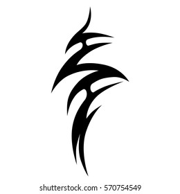 Tattoo tribal vector design sketch. Single sleeve pattern arm. Simple logo. Designer simple element for arm, leg , shoulder men and women. Abstract  illustration.