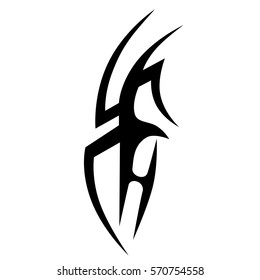 Tattoo tribal vector design sketch. Single sleeve pattern arm. Simple logo. Designer simple element for arm, leg , shoulder men and women. Abstract  illustration.
