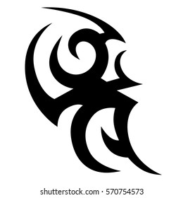 Tattoo tribal vector design sketch. Single sleeve pattern arm. Simple logo. Designer simple element for arm, leg , shoulder men and women. Abstract  illustration.