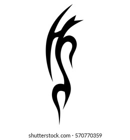 Tattoo tribal vector design sketch. Single sleeve pattern arm. Simple logo. Designer simple element for arm, leg , shoulder men and women. Abstract  illustration.