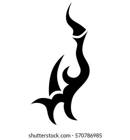 Tattoo tribal vector design sketch. Single sleeve pattern arm. Simple logo. Designer simple element for arm, leg , shoulder men and women. Abstract  illustration.