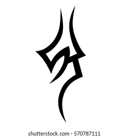 Tattoo tribal vector design sketch. Single sleeve pattern arm. Simple logo. Designer simple element for arm, leg , shoulder men and women. Abstract  illustration.