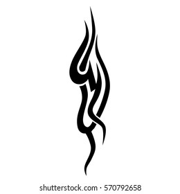 Tattoo tribal vector design sketch. Single sleeve pattern arm. Simple logo. Designer simple element for arm, leg , shoulder men and women. Abstract  illustration.