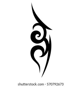 Tattoo tribal vector design sketch. Single sleeve pattern arm. Simple logo. Designer simple element for arm, leg , shoulder men and women. Abstract  illustration.