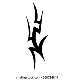 Tattoo tribal vector design sketch. Single sleeve pattern arm. Simple logo. Designer simple element for arm, leg , shoulder men and women. Abstract  illustration.