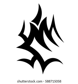 Tattoo tribal vector design sketch. Single sleeve pattern arm. Simple logo. Designer simple element for arm, leg , shoulder men and women. Abstract  illustration.