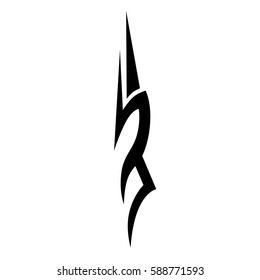 Tattoo tribal vector design sketch. Single sleeve pattern arm. Simple logo. Designer simple element for arm, leg , shoulder men and women. Abstract  illustration.