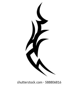 Tattoo tribal vector design sketch. Single sleeve pattern arm. Simple logo. Designer simple element for arm, leg , shoulder men and women. Abstract  illustration.