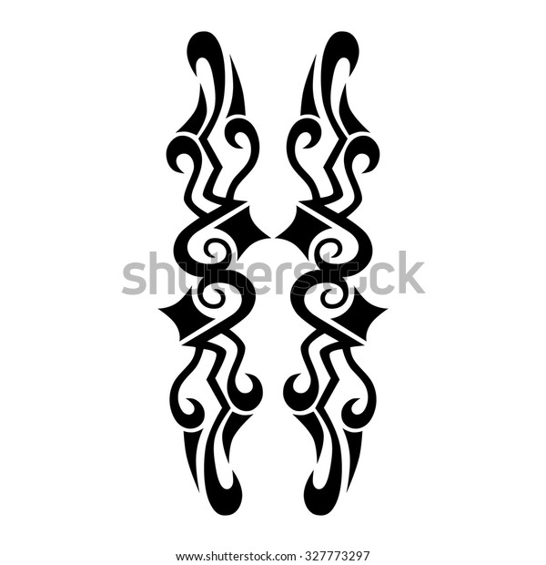 Tattoo Tribal Vector Design Sketch Single Stock Vector Royalty