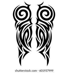 TATTOO tribal vector designs. Man's abstract pattern on the arm and sleeve design.