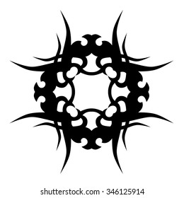 Tattoo tribal vector designs sketch. Simple logo. Designer isolated element for ideas decorating the body of women, men and girls arm, leg and other body parts on white background.