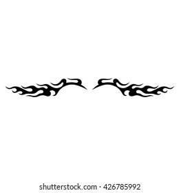 Tattoo tribal vector designs sketch. Simple logo. Designer isolated element for ideas decorating the body of women, men and girls arm, leg and other body parts on white background.