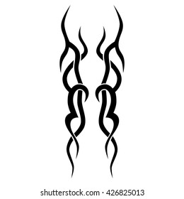 Tattoo tribal vector designs sketch. Simple logo. Designer isolated element for ideas decorating the body of women, men and girls arm, leg and other body parts on white background.