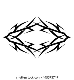 Tattoo tribal vector designs sketch. Simple logo. Designer isolated element for ideas decorating the body of women, men and girls arm, leg and other body parts on white background.