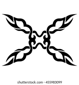 Tattoo tribal vector designs sketch. Simple logo. Designer isolated element for ideas decorating the body of women, men and girls arm, leg and other body parts on white background.