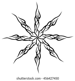 Tattoo tribal vector designs sketch. Simple logo. Designer isolated element for ideas decorating the body of women, men and girls arm, leg and other body parts on white background.