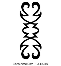 Tattoo tribal vector designs sketch. Simple logo. Designer isolated element for ideas decorating the body of women, men and girls arm, leg and other body parts on white background.