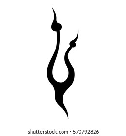 Tattoo tribal vector designs sketch. Simple logo. Designer isolated element for ideas decorating the body of women, men and girls arm, leg and other body parts. Abstract illustration.