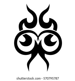 Tattoo tribal vector designs sketch. Simple logo. Designer isolated element for ideas decorating the body of women, men and girls arm, leg and other body parts. Abstract illustration.