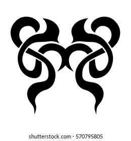 Tattoo tribal vector designs sketch. Simple logo. Designer isolated element for ideas decorating the body of women, men and girls arm, leg and other body parts. Abstract illustration.