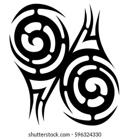 Tattoo tribal vector designs sketch. Simple logo. Designer isolated element for ideas decorating the body of women, men and girls arm, leg and other body parts. Abstract illustration.