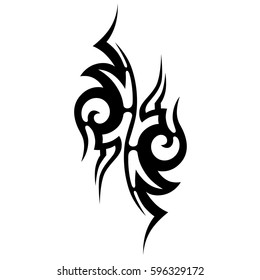 Tattoo tribal vector designs sketch. Simple logo. Designer isolated element for ideas decorating the body of women, men and girls arm, leg and other body parts. Abstract illustration.