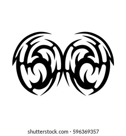 Tattoo tribal vector designs sketch. Simple logo. Designer isolated element for ideas decorating the body of women, men and girls arm, leg and other body parts. Abstract illustration.