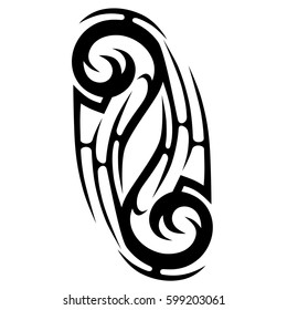 Tattoo tribal vector designs sketch. Simple logo. Designer isolated element for ideas decorating the body of women, men and girls arm, leg and other body parts. Abstract illustration.