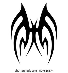 Tattoo tribal vector designs sketch. Simple logo. Designer isolated element for ideas decorating the body of women, men and girls arm, leg and other body parts. Abstract illustration.