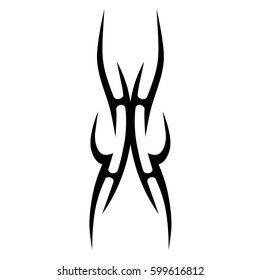 Tattoo tribal vector designs sketch. Simple logo. Designer isolated element for ideas decorating the body of women, men and girls arm, leg and other body parts. Abstract illustration.