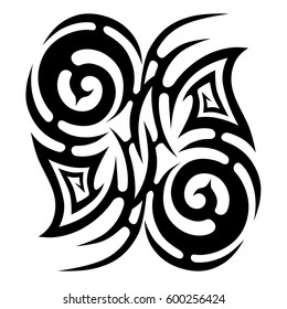 Tattoo tribal vector designs sketch. Simple logo. Designer isolated element for ideas decorating the body of women, men and girls arm, leg and other body parts. Abstract illustration.