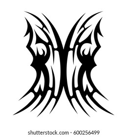 Tattoo tribal vector designs sketch. Simple logo. Designer isolated element for ideas decorating the body of women, men and girls arm, leg and other body parts. Abstract illustration.