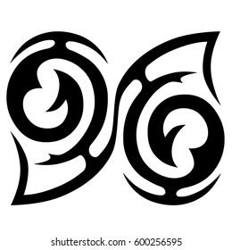 Tattoo tribal vector designs sketch. Simple logo. Designer isolated element for ideas decorating the body of women, men and girls arm, leg and other body parts. Abstract illustration.