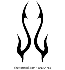 Tattoo tribal vector designs sketch. Simple logo. Designer isolated element for ideas decorating the body of women, men and girls arm, leg and other body parts. Abstract illustration.